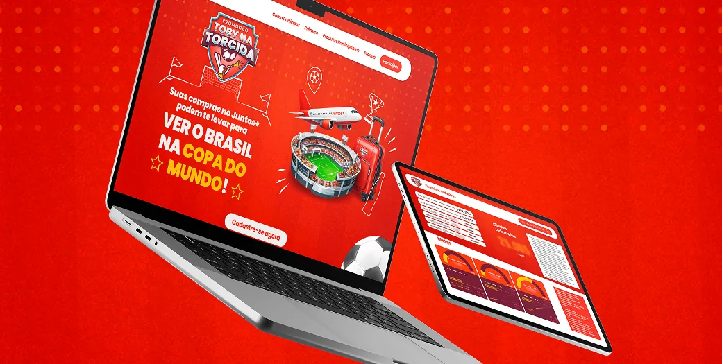 Aplicações digitais de uma campanha promocional do Juntos+
